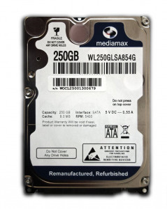   ( Refurbished) Mediamax 2.5 SATA 250GB 5400rpm (WL250GLSA854G)