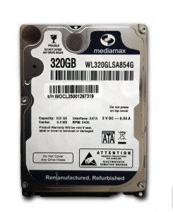   ( Refurbished) Mediamax 2.5 SATA 320GB 5400rpm (WL320GLSA854G)