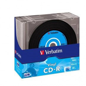 CD-R Verbatim (43426) 700MB 52x Slim, 10 Vinyl