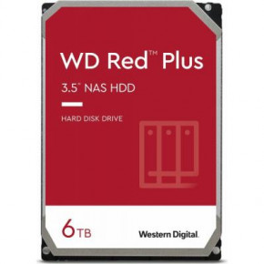   WD 3.5 SATA 3.0 6TB 5400 128MB Red Plus NAS (WD60EFZX)