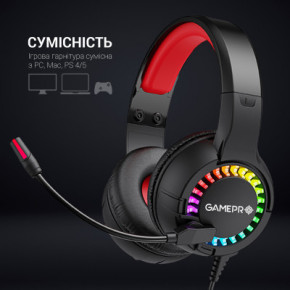  GamePro HS382 RGB Black/Red (HS382) 8