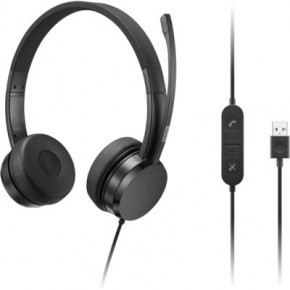  Lenovo USB-A Wired Stereo On-Ear Black (4XD1K18260)