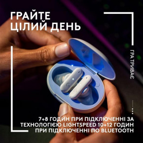 ��������� Logitech FITS True Wireless Gaming Earbuds White (985-001183) 5