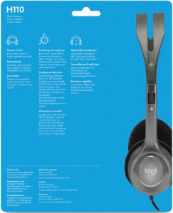  Logitech H110 Stereo Headset (981-000271) 8