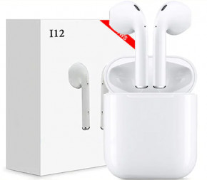   Bluetooth SK AirPods i12 White