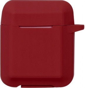  TOTO Plain Ling Angle Case AirPods Wine Red 4