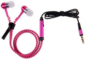  Zipper Earphones Pink #I/S 3