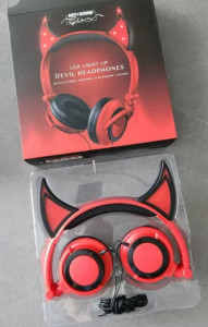  Art Sound Devil LED headhpones Red