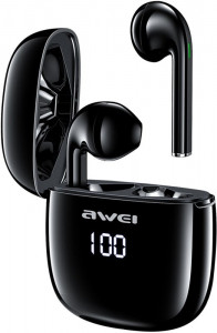  AWEI T28P LED TWS Bluetooth Earphones Black #I/S