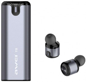  AWEI T8 Twins Earphones Grey #I/S