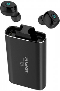  AWEI T85 Twins Earphones Black #I/S