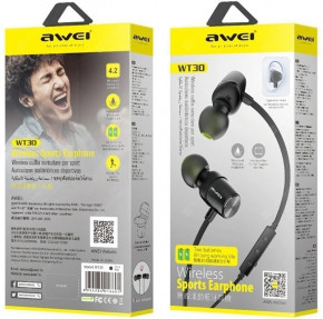  AWEI WT30 Bluetooth Earphones Black 3