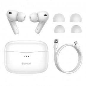 Bluetooth- Baseus S2 TWS White (NGS2-02) 5