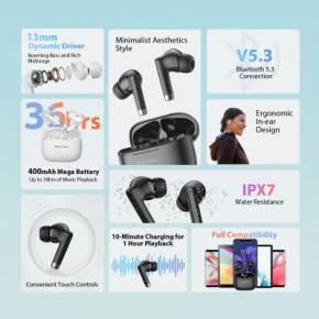  Blackview AirBuds 4 White (6931548312666) 8