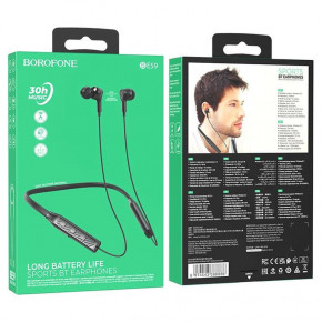 Bluetooth  Borofone BE59 Rhythm neckband Black 4