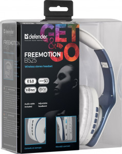    Bluetooth Defender FreeMotion B525 White/Blue (63526) 5