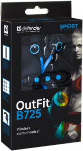    Bluetooth Defender OutFit B725 Bluetooth Black/Blue (63725)