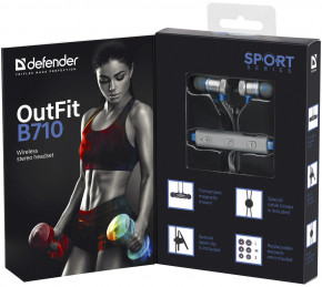  Defender OutFit B710 Black/Blue Bluetooth (63711) 8