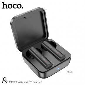  Hoco DES12 Wireless Headset TWS Black