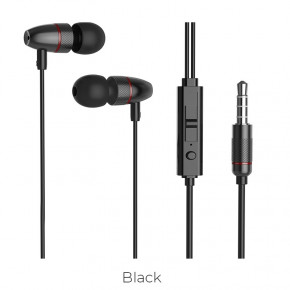  Hoco M59 Magnificent universal earphones with mic Black