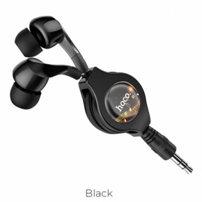  Hoco M68 Easy clip Telescopic earphones Black 3