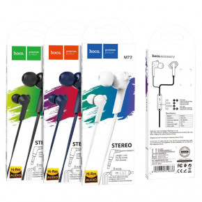  Hoco M72 Admire universal earphones with mic White 3