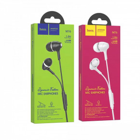  Hoco M76 Maya universal earphones with mic Black 3