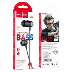  Hoco M88 Graceful universal earphones with mic Black 7