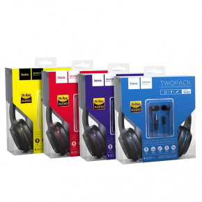  Hoco W24 Enlighten headphones with mic set Blue 3