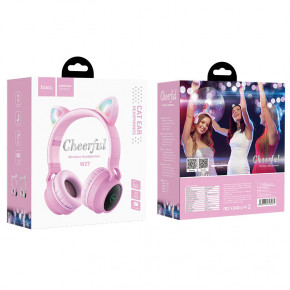  Hoco W27 CAT EAR Wireless headphones Pink 3