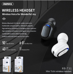 Bluetooth- Remax Totin Wireless Headset RB-T31  (77702966) 5