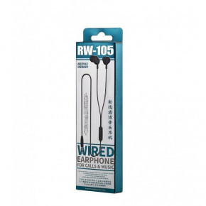  Remax RW-105 Wired Earphone Black 4