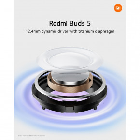 Bluetooth- Xiaomi Redmi Buds 5 Black (BHR7627GL) 9