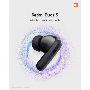 Bluetooth- Xiaomi Redmi Buds 5 Black (BHR7627GL) 10