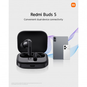 Bluetooth- Xiaomi Redmi Buds 5 Black (BHR7627GL) 11