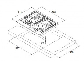   Fabiano FHG 10-44 VGH-T White Glass