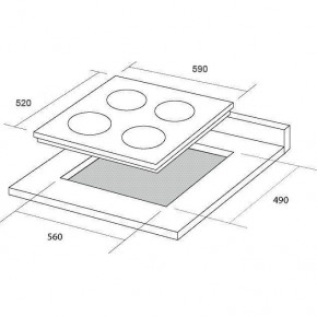   Borgio 6190-15 Black Glass 9