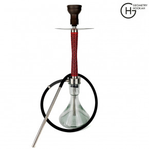  Geometry Hookah BB Y-Atom Red  Candy Clear