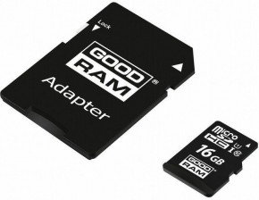   Goodram microSDHC 16GB UHS-I class 10 + adapter 5