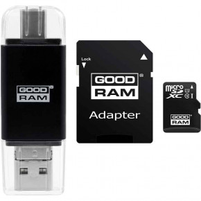   Goodram microSDHC class 10 UHS-1 SD adapter Card reader Type-C 16Gb #I/S 3