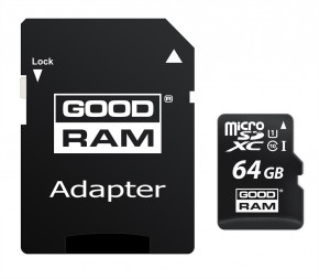   MicroSDXC 64GB UHS-I Class 10 GoodRam + Adapter SD (M1AA-0640R12)