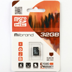   Mibrand microSDHC 32GB Class 10 UHS-I (U3)   (MICDHU3/32GB)