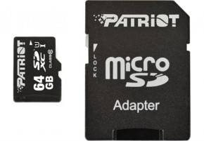   MicroSDXC 64GB UHS-I Class 10 Patriot LX + Adapter SD (PSF64GMCSDXC10) 3