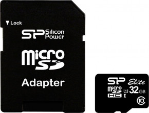   Silicon Power microSDHC class 10 UHS-I Elite SD adapter 32GB #I/S