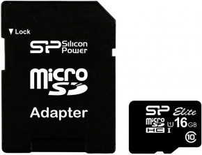   Silicon Power microSDHC class 10 UHS-I Elite SD adapter 16Gb #I/S