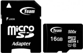  ' Team 16 GB microSDHC UHS-I SD Adapter TUSDH16GCL10U03