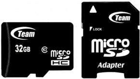   Team MicroSDHC 32GB Class 10 + adapter