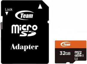   Team microSDHC class10 UHS-1 SD adapter 32Gb Black #I/S 1207711512