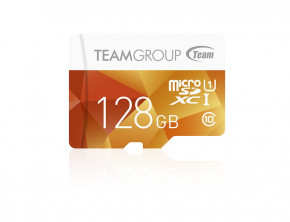   MicroSDXC 128GB UHS-I Team Color Yellow (TCUSDX128GUHS02)