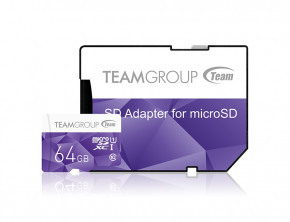   MicroSDXC 64GB UHS-I Team Color + Adapter SD Purple (TCUSDX64GUHS41) 3